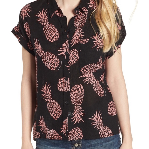 Rails Whitney pineapple print shirt size S